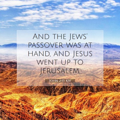 Picture 07 - John 2:13 KJV - And the Jews' passover was at hand, and Jesus - Bible Verse Picture