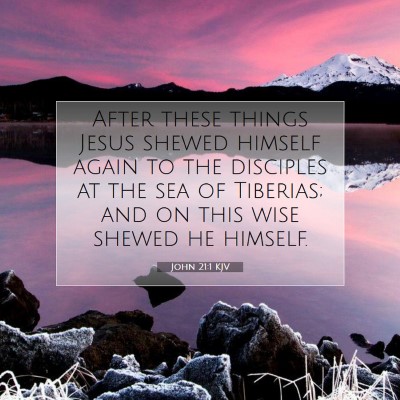 Picture 07 - John 21:1 KJV - After these things Jesus shewed himself again to - Bible Verse Picture