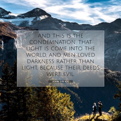 Picture 07 - John 3:19 KJV - And this is the condemnation, that light is come - Bible Verse Picture