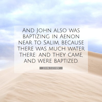 Picture 07 - John 3:23 KJV - And John also was baptizing in Aenon near to - Bible Verse Picture