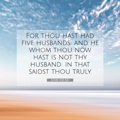 Picture 07 - John 4:18 KJV - For thou hast had five husbands; and he whom thou - Bible Verse Picture