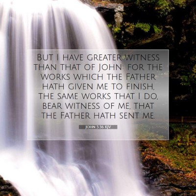 Picture 07 - John 5:36 KJV - But I have greater witness than that of John: for - Bible Verse Picture