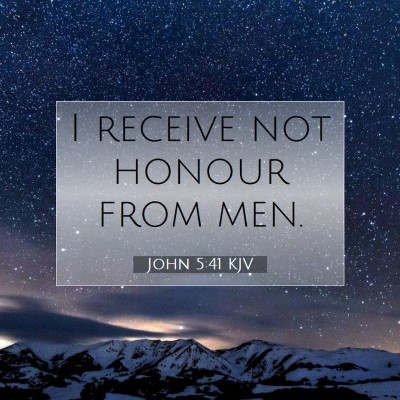Picture 07 - John 5:41 KJV - I receive not honour from - Bible Verse Picture