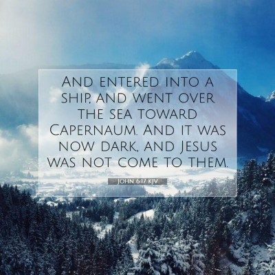 Picture 07 - John 6:17 KJV - And entered into a ship, and went over the sea - Bible Verse Picture
