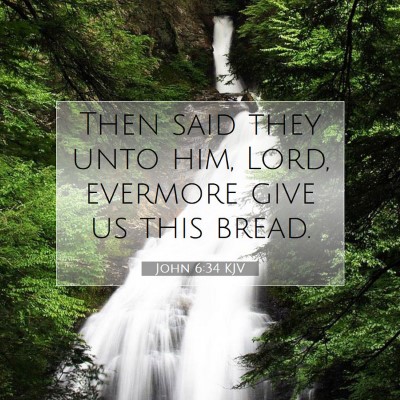 Picture 07 - John 6:34 KJV - Then said they unto him, Lord, evermore give us - Bible Verse Picture