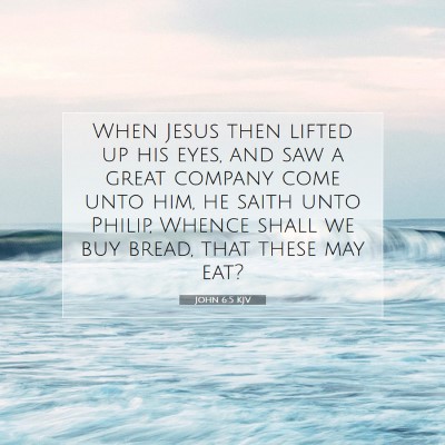 Picture 07 - John 6:5 KJV - When Jesus then lifted up his eyes, and saw a - Bible Verse Picture