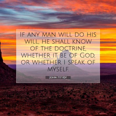 Picture 07 - John 7:17 KJV - If any man will do his will, he shall know of the - Bible Verse Picture