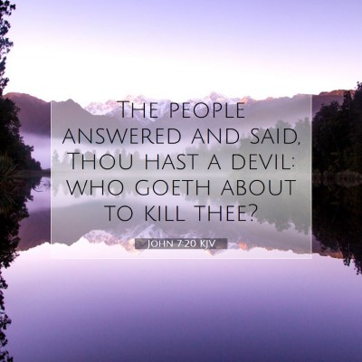 Picture 07 - John 7:20 KJV - The people answered and said, Thou hast a devil: - Bible Verse Picture