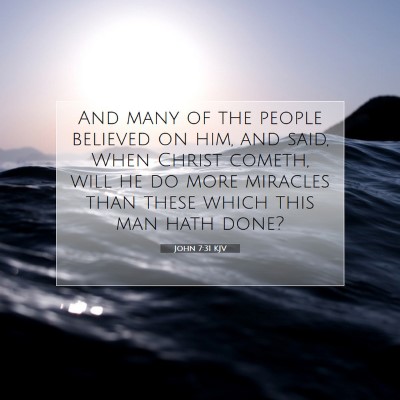 Picture 07 - John 7:31 KJV - And many of the people believed on him, and said, - Bible Verse Picture