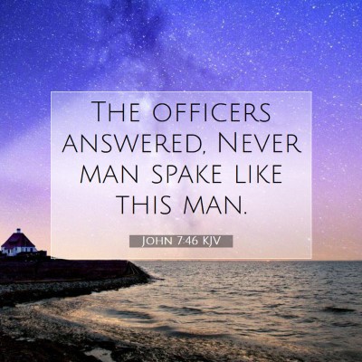 Picture 07 - John 7:46 KJV - The officers answered, Never man spake like this - Bible Verse Picture