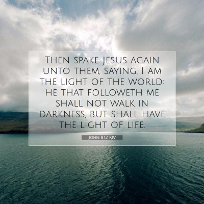 Picture 07 - John 8:12 KJV - Then spake Jesus again unto them, saying, I am - Bible Verse Picture