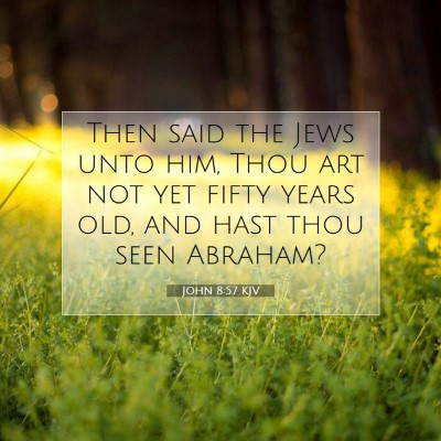 Picture 07 - John 8:57 KJV - Then said the Jews unto him, Thou art not yet - Bible Verse Picture