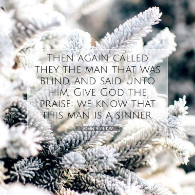 Picture 07 - John 9:24 KJV - Then again called they the man that was blind, - Bible Verse Picture
