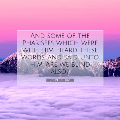 Picture 07 - John 9:40 KJV - And some of the Pharisees which were with him - Bible Verse Picture