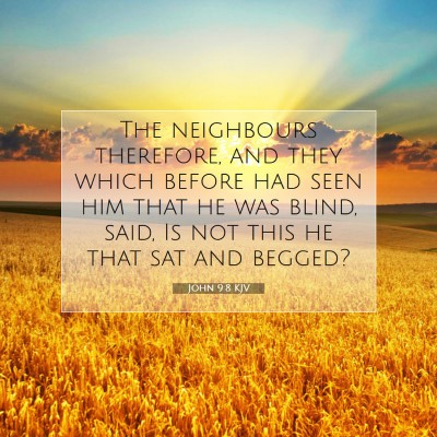 Picture 07 - John 9:8 KJV - The neighbours therefore, and they which before - Bible Verse Picture