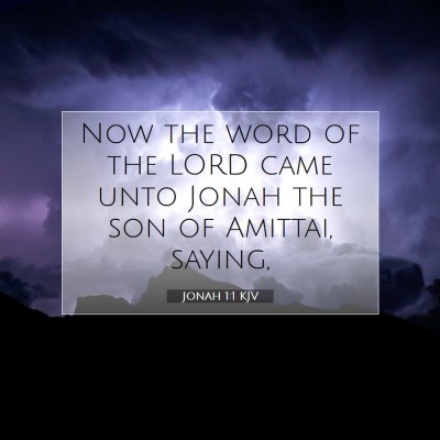 Picture 07 - Jonah 1:1 KJV - Now the word of the LORD came unto Jonah the son - Bible Verse Picture