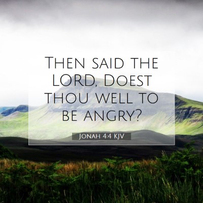 Picture 07 - Jonah 4:4 KJV - Then said the LORD, Doest thou well to be - Bible Verse Picture