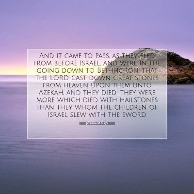 Picture 07 - Joshua 10:11 KJV - And it came to pass, as they fled from before - Bible Verse Picture