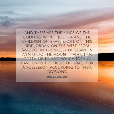 Picture 07 - Joshua 12:7 KJV - And these are the kings of the country which - Bible Verse Picture