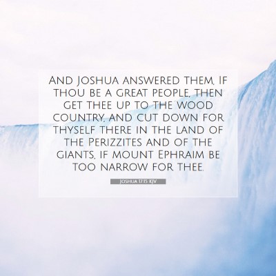 Picture 07 - Joshua 17:15 KJV - And Joshua answered them, If thou be a great - Bible Verse Picture