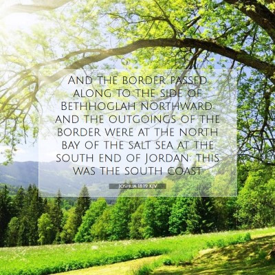 Picture 07 - Joshua 18:19 KJV - And the border passed along to the side of - Bible Verse Picture