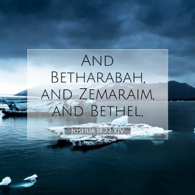 Picture 07 - Joshua 18:22 KJV - And Betharabah, and Zemaraim, and - Bible Verse Picture