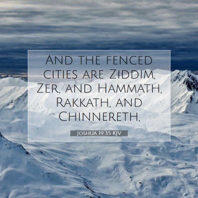 Picture 07 - Joshua 19:35 KJV - And the fenced cities are Ziddim, Zer, and - Bible Verse Picture