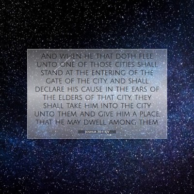 Picture 07 - Joshua 20:4 KJV - And when he that doth flee unto one of those - Bible Verse Picture