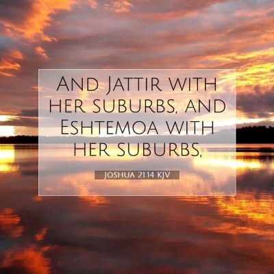 Picture 07 - Joshua 21:14 KJV - And Jattir with her suburbs, and Eshtemoa with - Bible Verse Picture