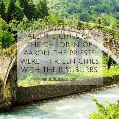 Picture 07 - Joshua 21:19 KJV - All the cities of the children of Aaron, the - Bible Verse Picture