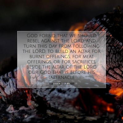 Picture 07 - Joshua 22:29 KJV - God forbid that we should rebel against the LORD, - Bible Verse Picture
