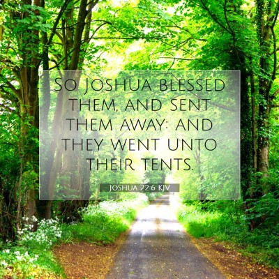 Picture 07 - Joshua 22:6 KJV - So Joshua blessed them, and sent them away: and - Bible Verse Picture