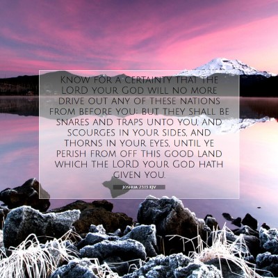 Picture 07 - Joshua 23:13 KJV - Know for a certainty that the LORD your God will - Bible Verse Picture
