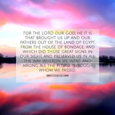 Picture 07 - Joshua 24:17 KJV - For the LORD our God, he it is that brought us up - Bible Verse Picture