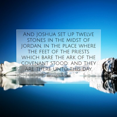 Picture 07 - Joshua 4:9 KJV - And Joshua set up twelve stones in the midst of - Bible Verse Picture