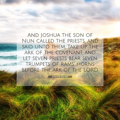 Picture 07 - Joshua 6:6 KJV - And Joshua the son of Nun called the priests, and - Bible Verse Picture