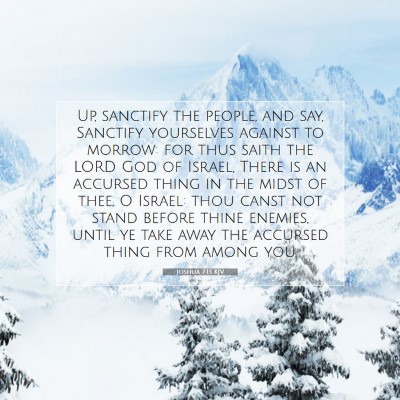 Picture 07 - Joshua 7:13 KJV - Up, sanctify the people, and say, Sanctify - Bible Verse Picture
