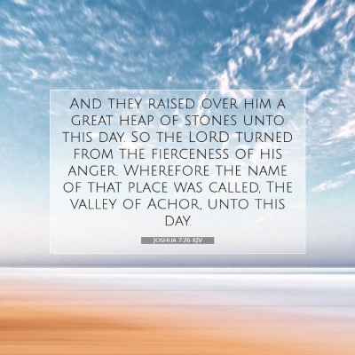 Picture 07 - Joshua 7:26 KJV - And they raised over him a great heap of stones - Bible Verse Picture