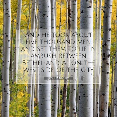 Picture 07 - Joshua 8:12 KJV - And he took about five thousand men, and set them - Bible Verse Picture