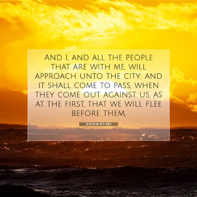 Picture 07 - Joshua 8:5 KJV - And I, and all the people that are with me, will - Bible Verse Picture