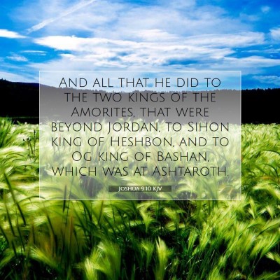 Picture 07 - Joshua 9:10 KJV - And all that he did to the two kings of the - Bible Verse Picture