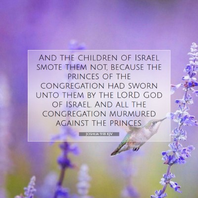 Picture 07 - Joshua 9:18 KJV - And the children of Israel smote them not, - Bible Verse Picture