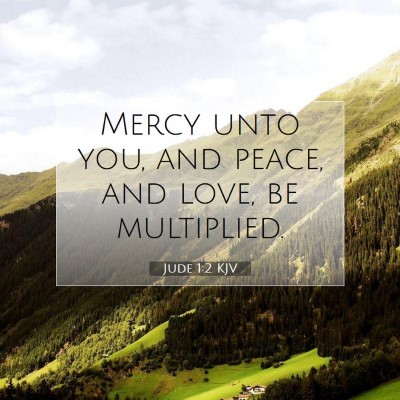 Picture 07 - Jude 1:2 KJV - Mercy unto you, and peace, and love, be - Bible Verse Picture