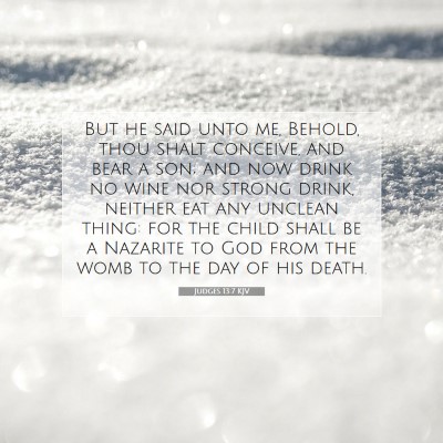 Picture 07 - Judges 13:7 KJV - But he said unto me, Behold, thou shalt conceive, - Bible Verse Picture