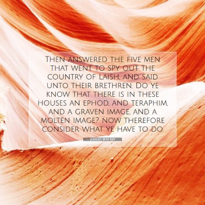 Picture 07 - Judges 18:14 KJV - Then answered the five men that went to spy out - Bible Verse Picture