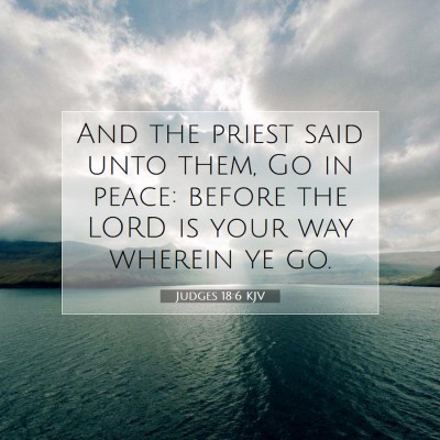 Picture 07 - Judges 18:6 KJV - And the priest said unto them, Go in peace: - Bible Verse Picture