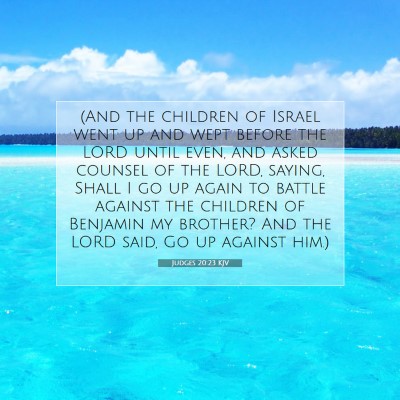 Picture 07 - Judges 20:23 KJV - (And the children of Israel went up and wept - Bible Verse Picture
