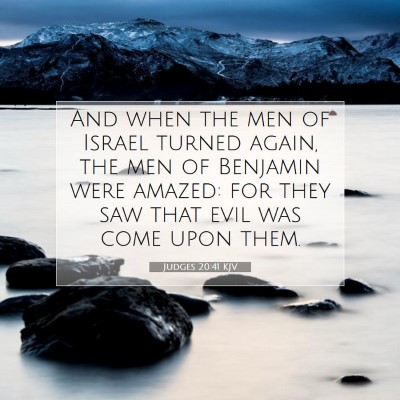Picture 07 - Judges 20:41 KJV - And when the men of Israel turned again, the men - Bible Verse Picture