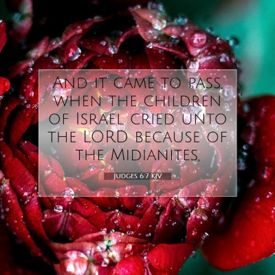 Picture 07 - Judges 6:7 KJV - And it came to pass, when the children of Israel - Bible Verse Picture