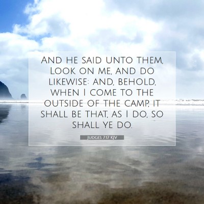 Picture 07 - Judges 7:17 KJV - And he said unto them, Look on me, and do - Bible Verse Picture